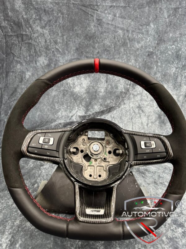 Volante VW Golf 7.5 in pelle e alcantara senza airbag - immagine 4