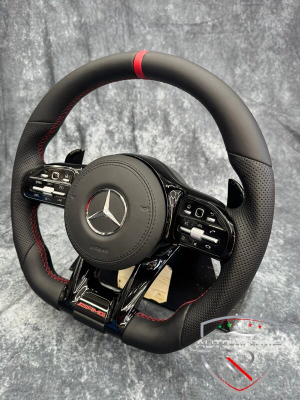 Volante (sportivo) Mercedes Benz AMG con airbag in vera pelle - immagine 3