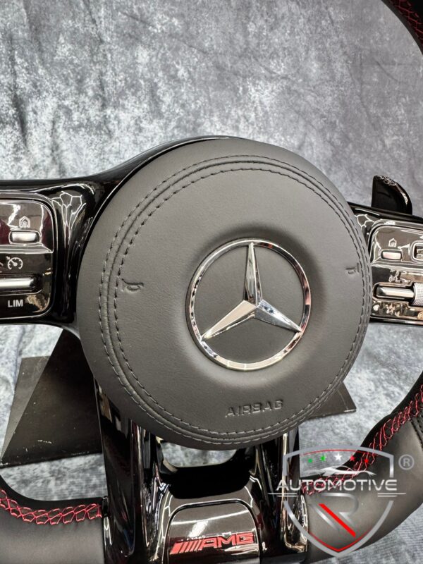 Volante (sportivo) Mercedes Benz AMG con airbag in vera pelle - immagine 6
