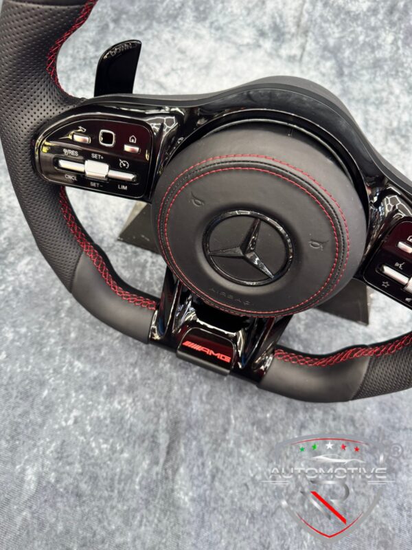 Volante (sportivo) Mercedes Benz AMG con airbag in vera pelle - immagine 3