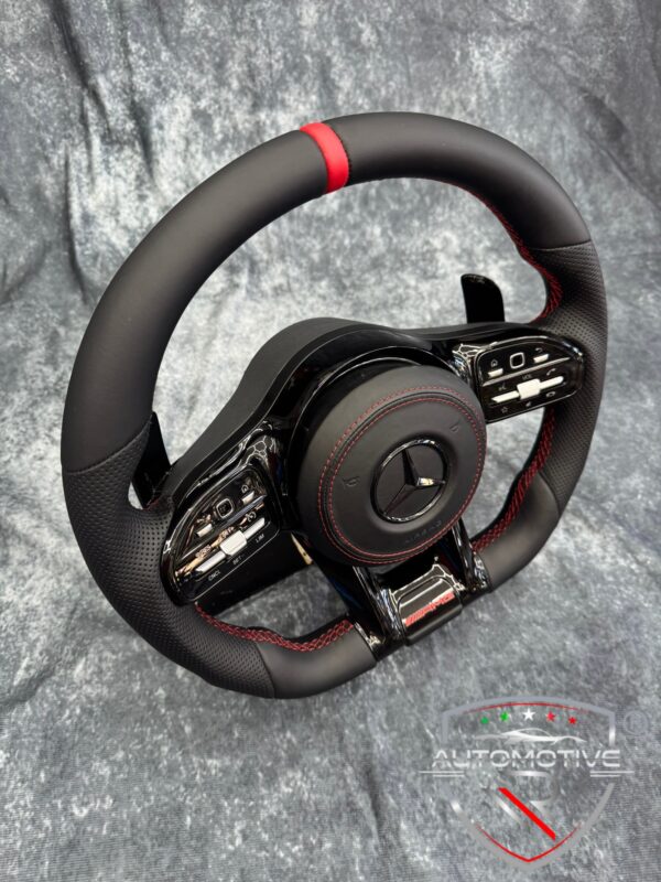 Volante (sportivo) Mercedes Benz AMG con airbag in vera pelle - immagine 5