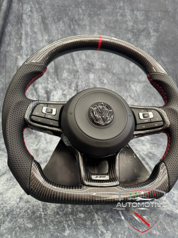 Volante VW Golf 7.5 in pelle e carbonio con airbag - immagine 3
