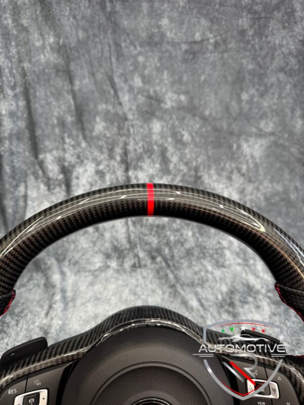 Volante VW Golf 7.5 in pelle e carbonio con airbag - immagine 6