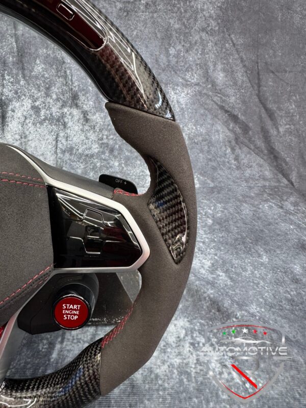Volante VW Golf 8 GTI in carbonio e alcantara con display LED e airbag - immagine 4