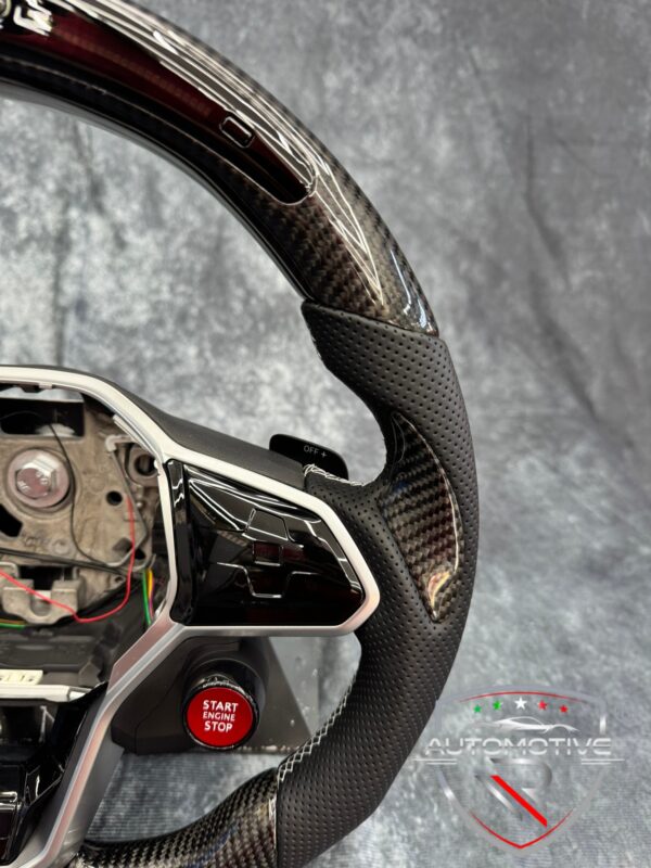 Volante VW Golf 8 R in carbonio e pelle, con display LED, senza airbag - immagine 5