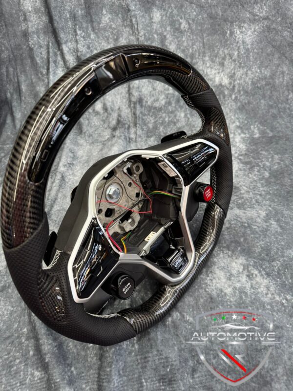 Volante VW Golf 8 R in carbonio e pelle, con display LED, senza airbag - immagine 7
