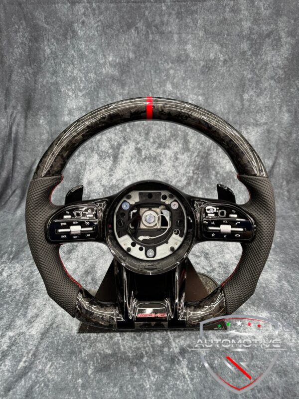 Volante (sportivo) Mercedes Benz AMG senza airbag in carbonio forgiato e pelle